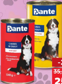 DANTE Hrană umedă câini vită / pasăre 1240 g