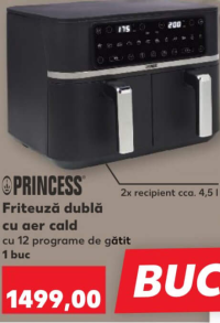 Princess Friteuză dublă cu aer cald 1 buc