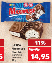 LASKA Maximuse Plombir Înghețată sandwich 90 g