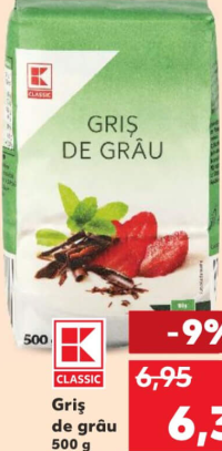K CLASSIC Griș de grâu 500 g