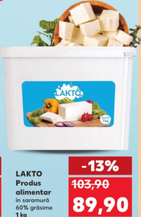 LAKTO Produs alimentar în saramură 60% grăsime 1 kg