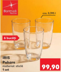 Bormioli Rocco Pahare IRIS 6 buc 1 set