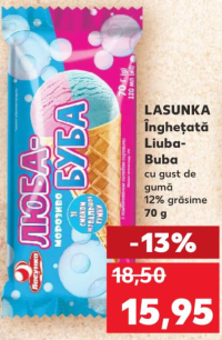 LASUNKA Înghețată Liuba-Buba cu gust de gumă 12% grăsime 70 g