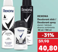 REXONA Deodorant stick / spray 50 ml / 150 ml