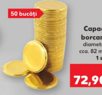 Capace borcane diametru: cca. 82 mm 50 bucăți 1 set