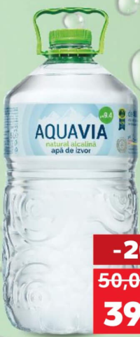 AQUAVIA Apă de izvor natural alcalină 5 l