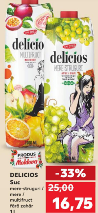 Delicios Suc mere-struguri / mere / multifruct 1 l