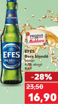 EFES Bere blondă pilsner 4,5% alcool 0,5 l