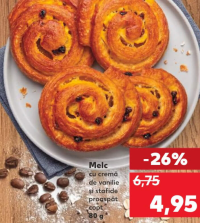 Melc cu cremă de vanilie și stafide 80 g