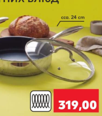 GRÜNBERG Tigaie cu capac cca. 24 cm 1 buc