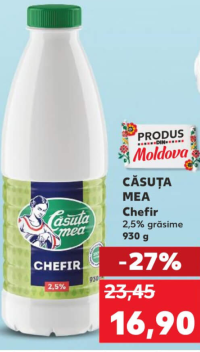 CĂSUȚA MEA Chefir 2,5% grăsime 930 g