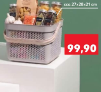 Coș depozitare cu mâner 27x28x21 cm 1 buc
