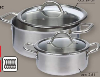 Oală/Tigaie cu capac cca. 24 cm / 4.7 l 1 buc