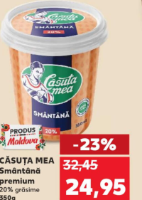 Căsuța Mea Smântână premium 20% grăsime 350 g