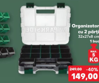 Parkside Organizator cu 2 părți 32x27x8 cm 1 buc