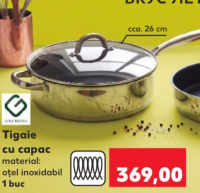 GRÜNBERG Tigaie cu capac cca. 26 cm 1 buc