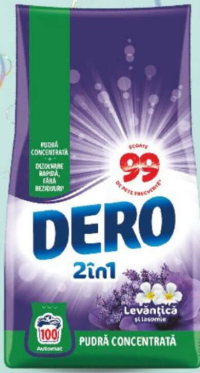 DERO 2ÎN1 Detergent automat lavandă 7,5 kg