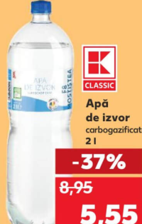 K-CLASSIC Apă de izvor carbogazificată 2 l