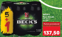 BECK'S Bere blondă 5% alcool 6 x 0,5l
