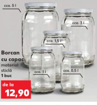 Borcan cu capac material: sticlă 1 buc