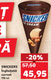 SNICKERS Înghețată cornet 110 ml