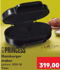 PRINCESS Hamburger maker 1000 W 1 buc