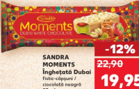 SANDRA MOMENTS Înghețată Dubai fistic-căpșuni / ciocolată neagră 95 ml