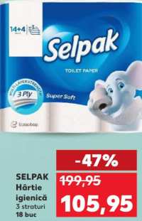 Selpak Hârtie igienică 3 straturi 18 buc