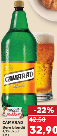 Camarad Bere blondă 4,3% alcool 2,2 l