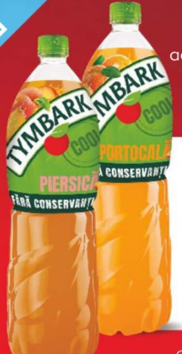 TYMBARK COOL Băutură răcoritoare necarbogazoasă piersică / portocale 2 l