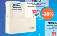 REGINA Șervețele de masă VINTAGE WHITE 33x33