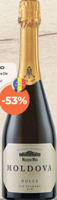 Mileștii Mici Vin spumant Moldova De Luxe 0.75l