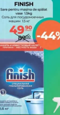 FINISH Sare pentru mașina de spălat vase 1.5kg