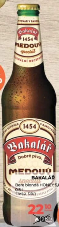 Bakalar Bere blondă HONEY 5.8% 0.5l