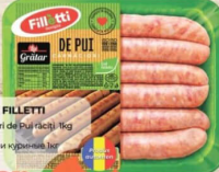 Filletti Cârnăciori de Pui răciți 1kg