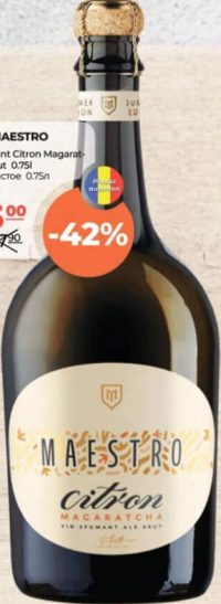 Maestro Vin spumant Citron Magaratcha alb brut 0.75l