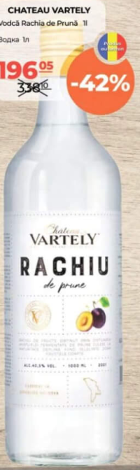 Chateau Vartely Vodcă Rachiu de Prună 1l