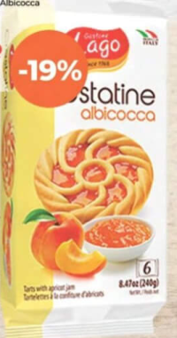 LAGO Biscuiți Crostatine Albicocca 6x40g