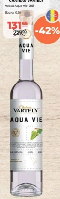 Chateau Vartely Vodcă Aqua Vie 0.5l
