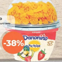 Danonino Iaurt Mic Dejun căpșuni cereale 143g