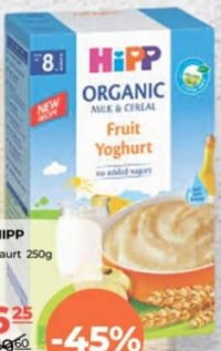 HIPP Terci Fructe/Iaurt 250g