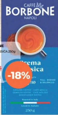 Borbone Cafea Cremă Classica 250g măcinată