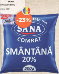 Sana Smântână 20% 500g
