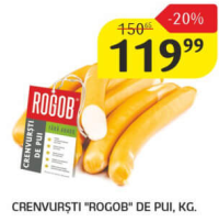 Rogob Crenvurști de pui, kg