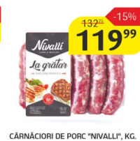 Nivalli Cârnăciori de porc, kg