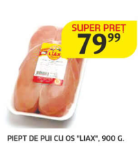 Liax Piept de pui cu os, 900 g
