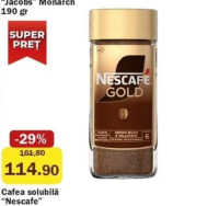 Cafea solubilă "Nescafe" Gold 100 gr