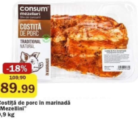Mezellini Costiță de porc în marinadă 0.9 kg