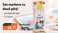 NANU market Set markere cu două părți pe bază de apă 12 culori