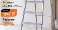 Scară pliantă 8+1 trepte 60x160x255 cm